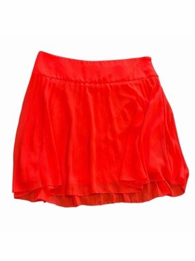 Express Bright Orange Red Skater Skirt